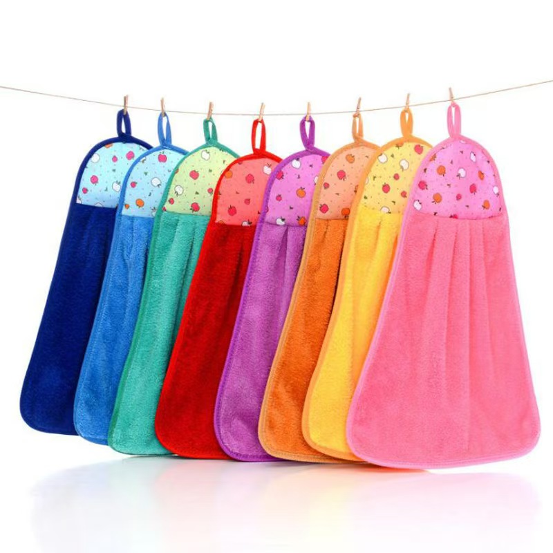 Home Bathroom Cleaning - Super Absorbent Hanging Hand Towel Soft