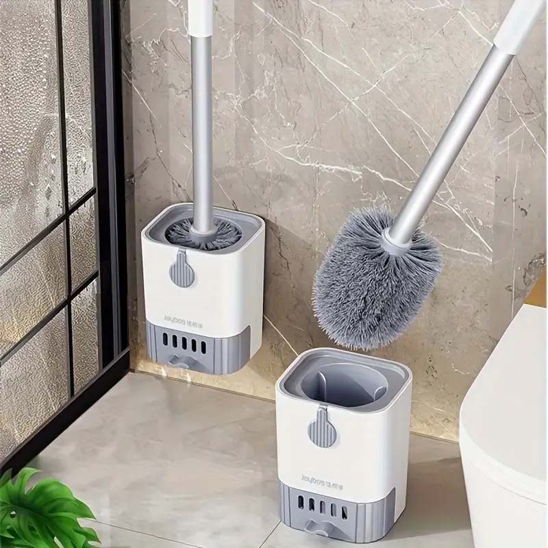 Toilet Brush Holder - Wall-Mounted Toilet Brush with Holder -