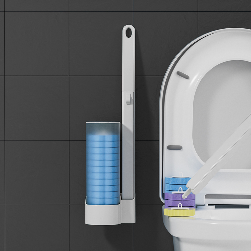 Toilet Brush Holder - Disposable Toilet Brush Wall-Mounted Cleaning Tool