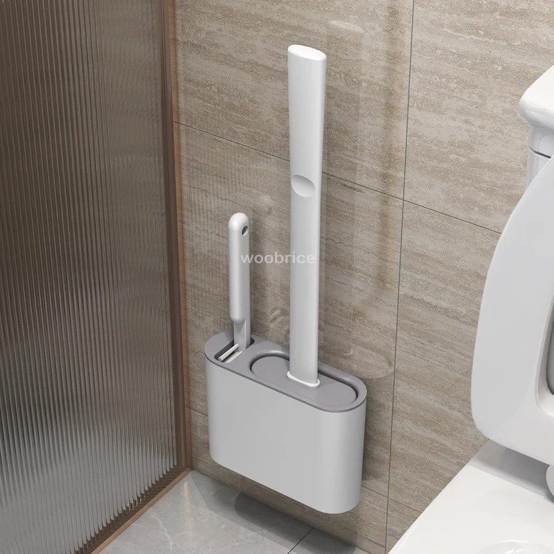 Toilet Brush Holder - Wall Hanging Toilet Brush with Holder