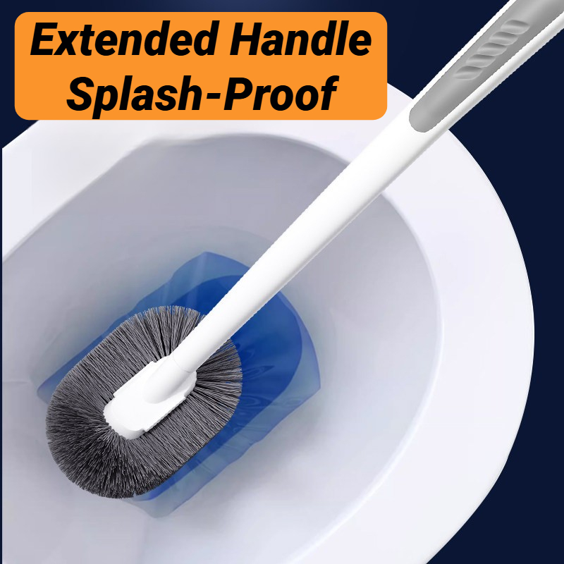 Toilet Brush Holder - Wall Mounted Long Handle PP Toilet