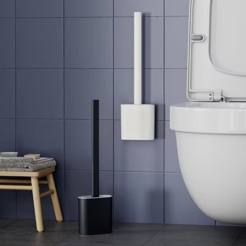 Toilet Brush Holder - 1PC Black Wall Mounted Toilet Brush