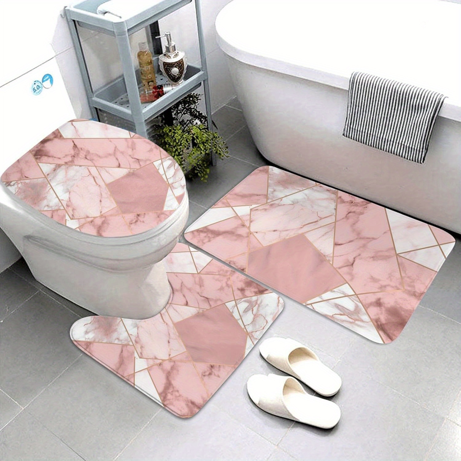 Luxury Marble Bathroom Mat Set - Home Made Bathroom Vanity ulasan dan harga