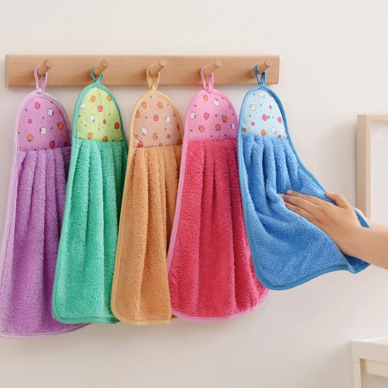 4pcs 20*32cm Small Hand Towels - Home Bathroom Cleaning ulasan dan harga