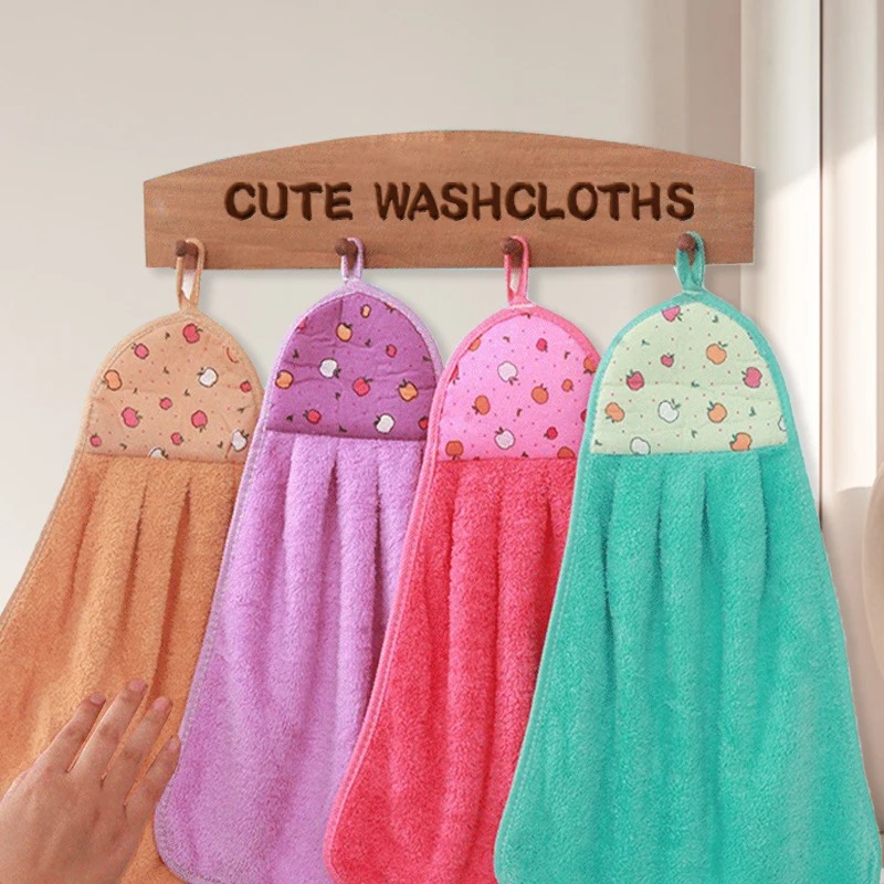 4pcs 20*32cm Small Hand Towels - Home Bathroom Cleaning ulasan dan harga