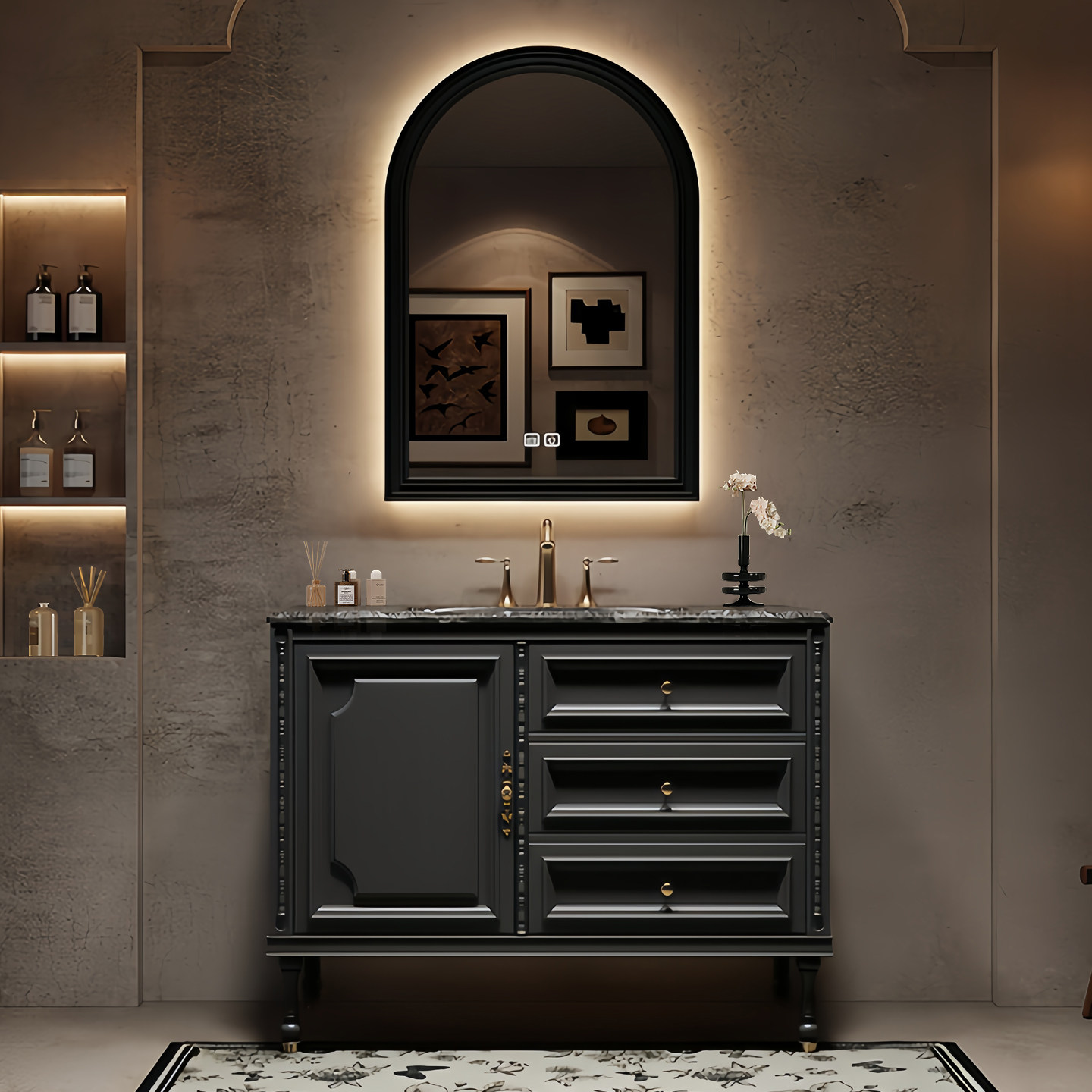 Luxury Floor Bathroom Cabinet  - Home Bathroom Partition Wall ulasan dan harga