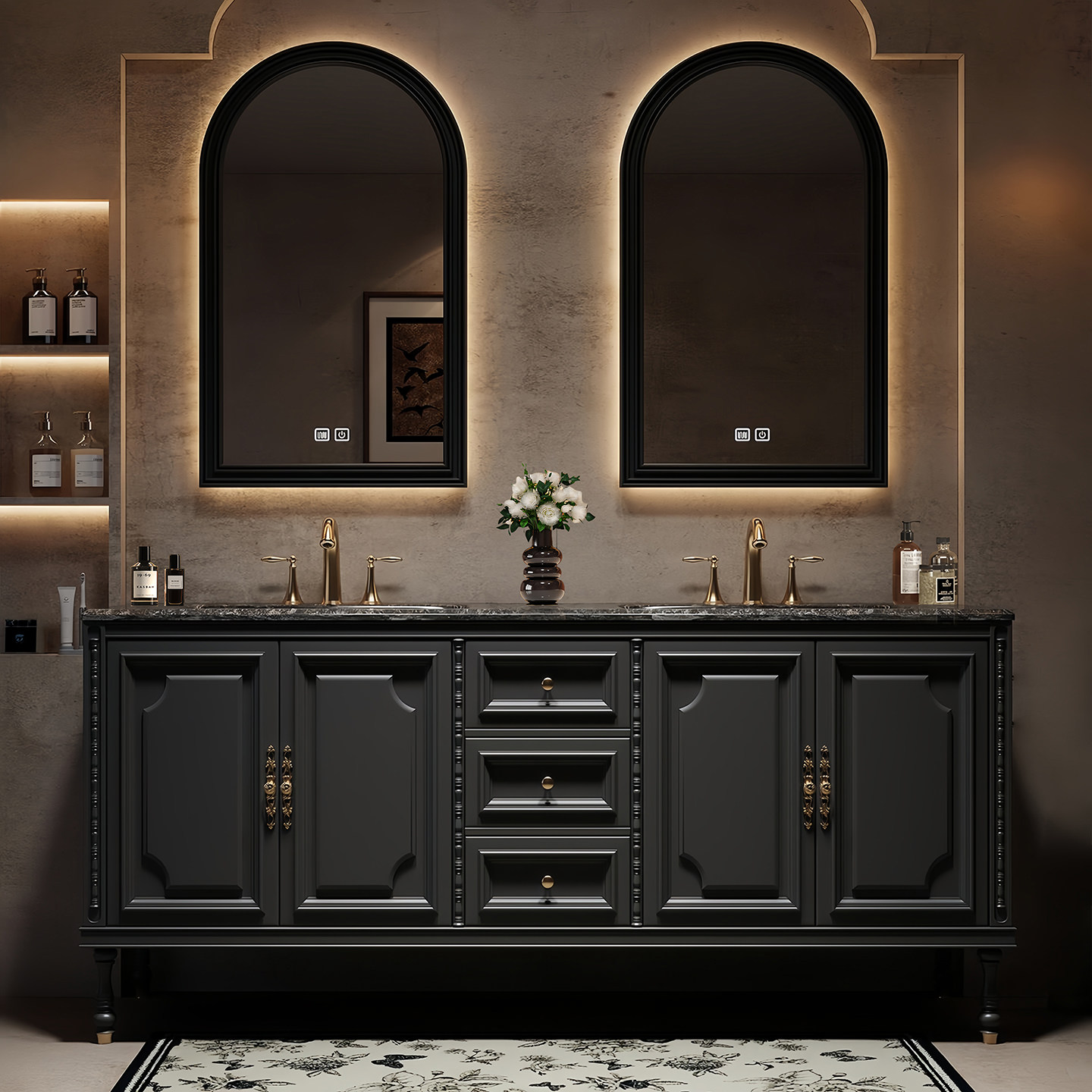 Luxury Floor Bathroom Cabinet  - Home Bathroom Partition Wall ulasan dan harga