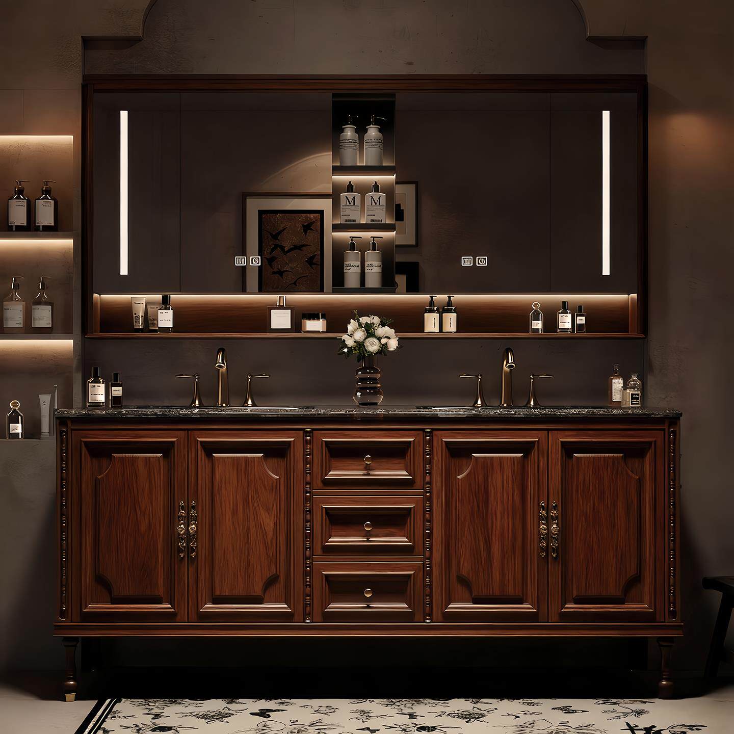 Luxury Floor Bathroom Cabinet  - Home Bathroom Partition Wall ulasan dan harga