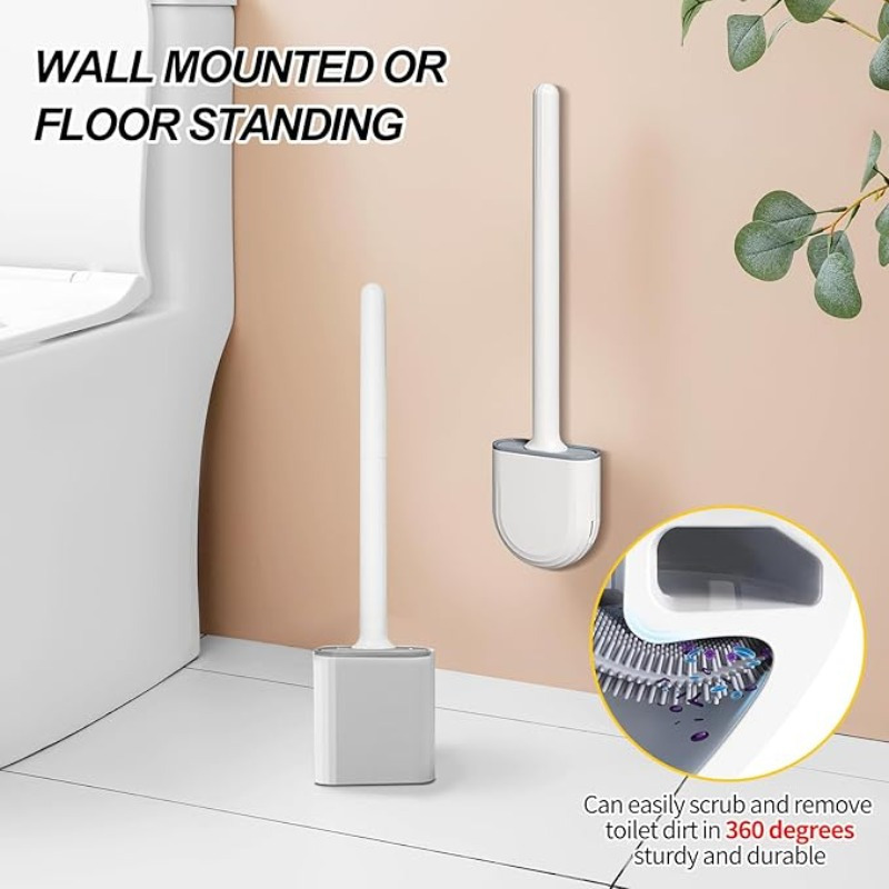 Silicone Toilet Brush and Hold - Toilet Brush Holder ulasan dan harga