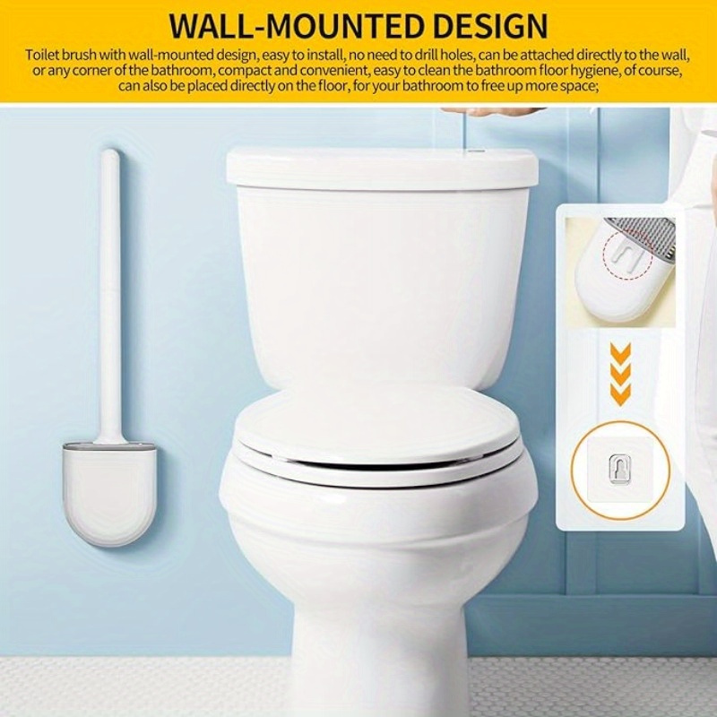Silicone Toilet Brush and Hold - Toilet Brush Holder ulasan dan harga