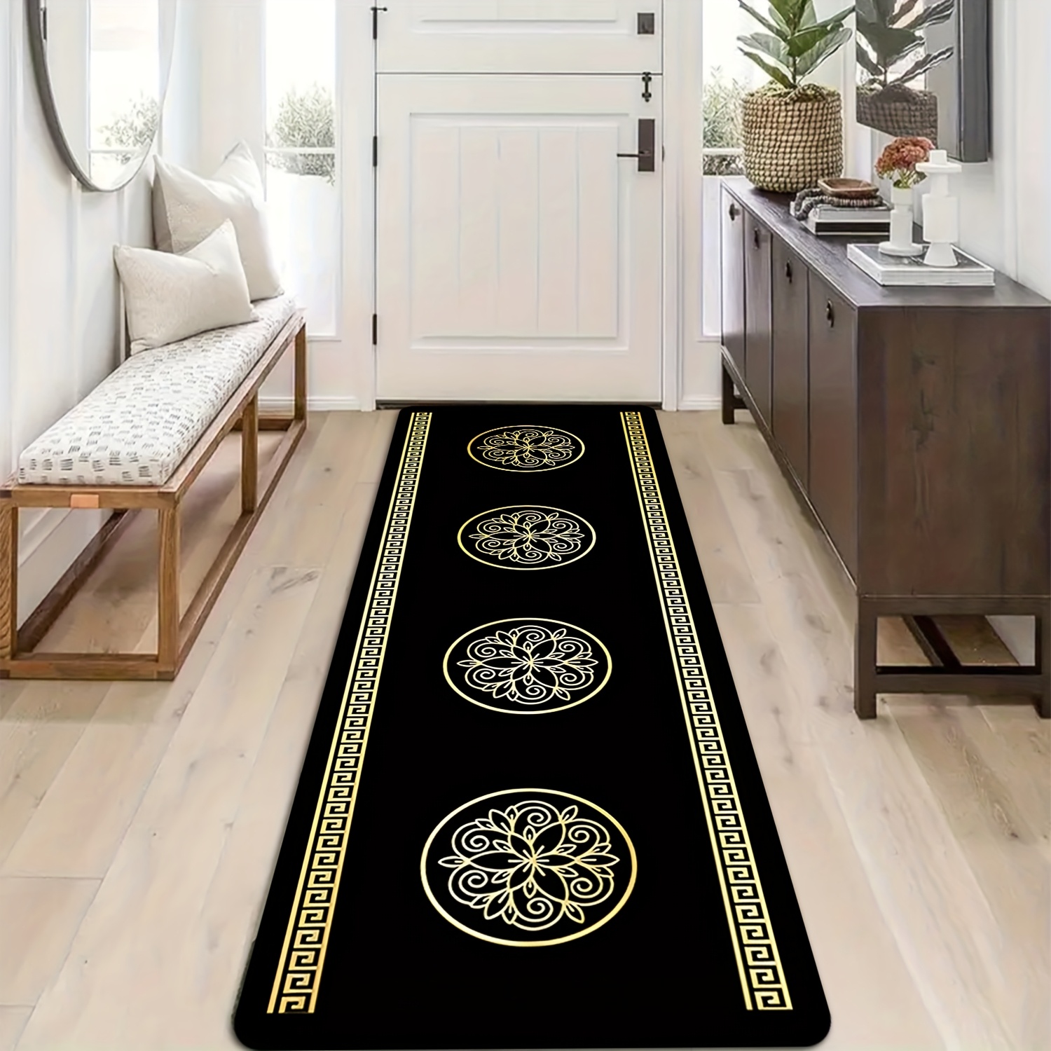 Luxury Gold Greek Key Round Fl - Home Made Bathroom Vanity ulasan dan harga