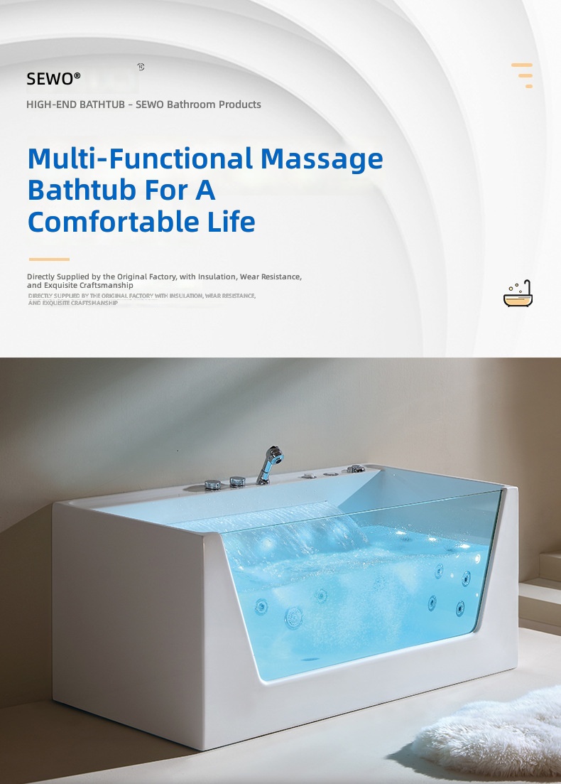 Acrylic Massage Bathtub, Smart - Home Bathroom Jacuzzi ulasan dan harga