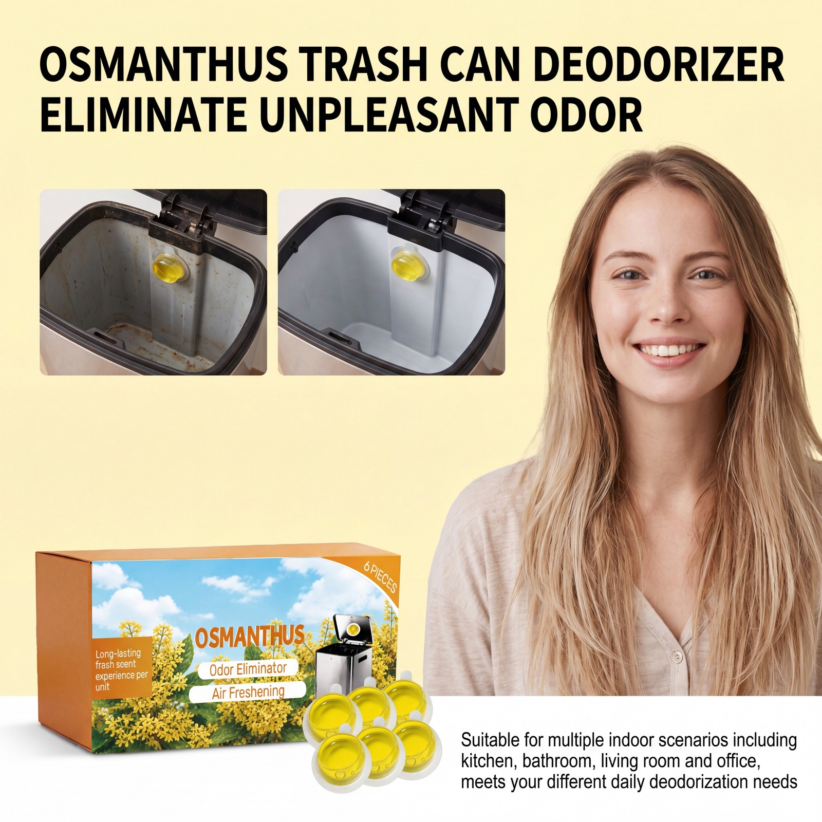 6x Osmanthus Trash Can Deodori - Home Bathroom Freshener ulasan dan harga