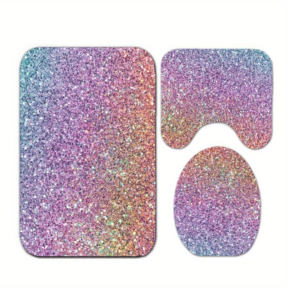 Luxury Glitter Bath Mat Set fo - Home Made Bathroom Vanity ulasan dan harga