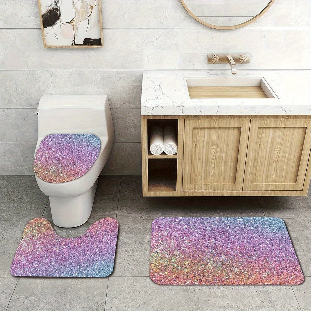 Luxury Glitter Bath Mat Set fo - Home Made Bathroom Vanity ulasan dan harga