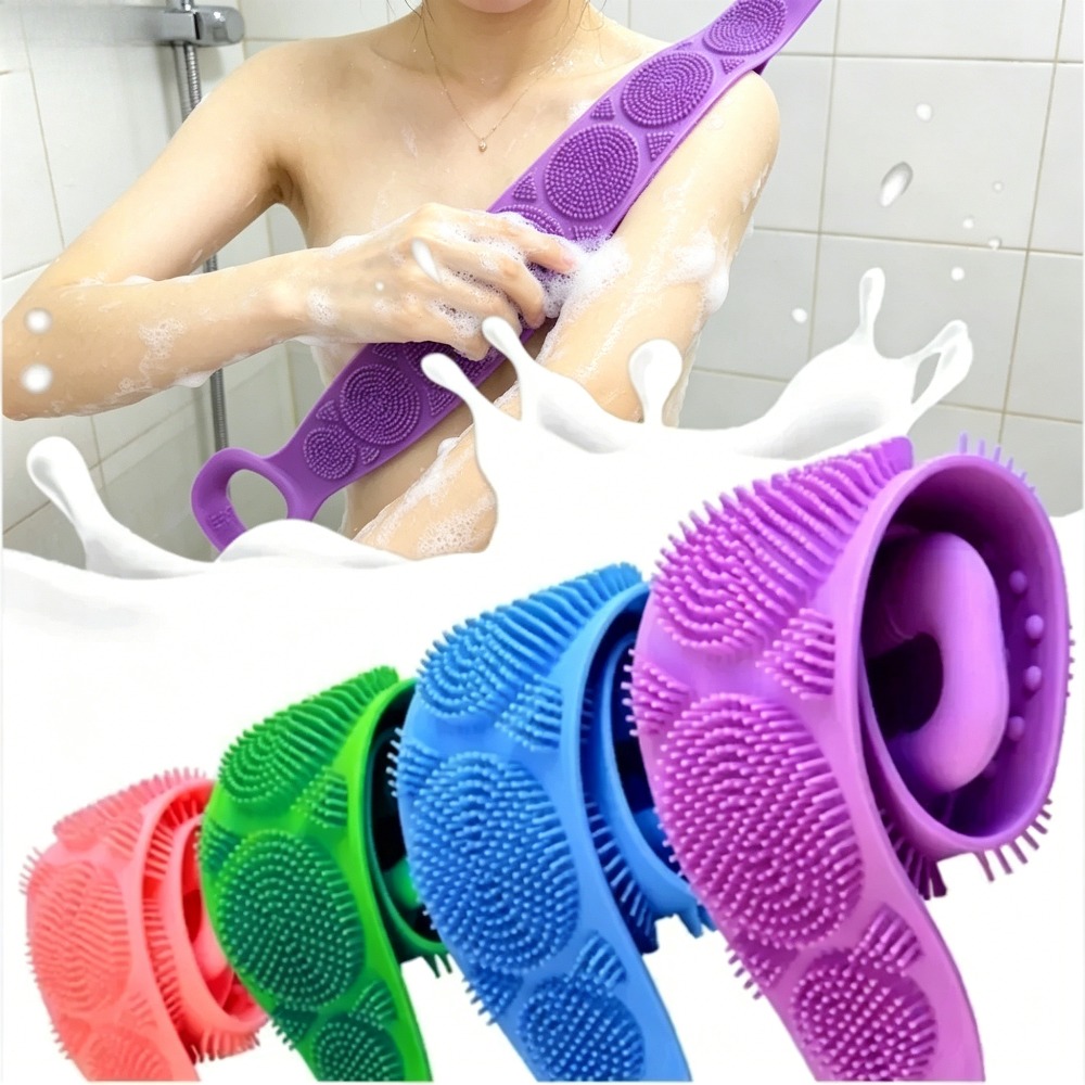 Silicone Shower Back Brush Bel - Home Bathroom Cleaning Machine ulasan dan harga