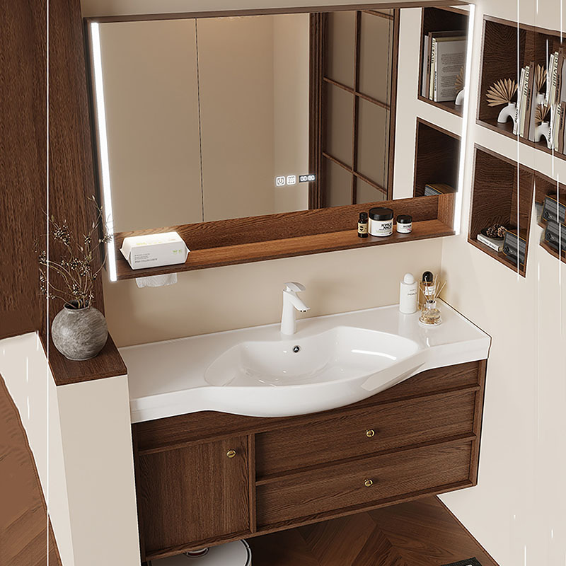 Mirror Storage Cupboard Organi - Home Bathroom Partition Wall ulasan dan harga