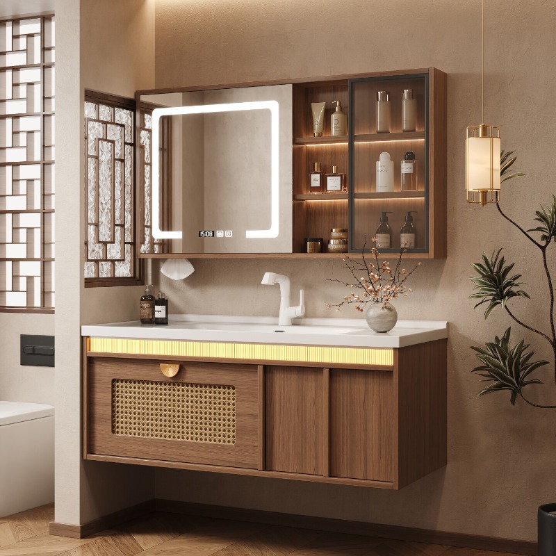 Wooden Storage Bathroom Cabine - Home Bathroom Partition Wall ulasan dan harga