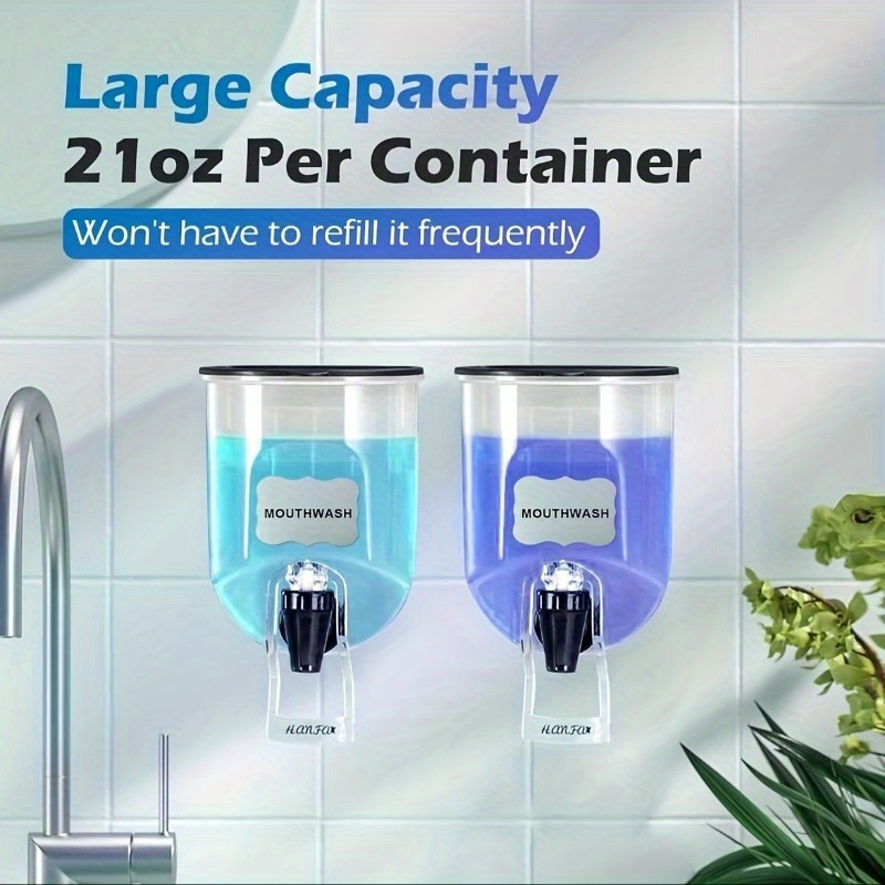 2PCS 600ml Mouthwash Dispenser - Home Bathroom Freshener ulasan dan harga