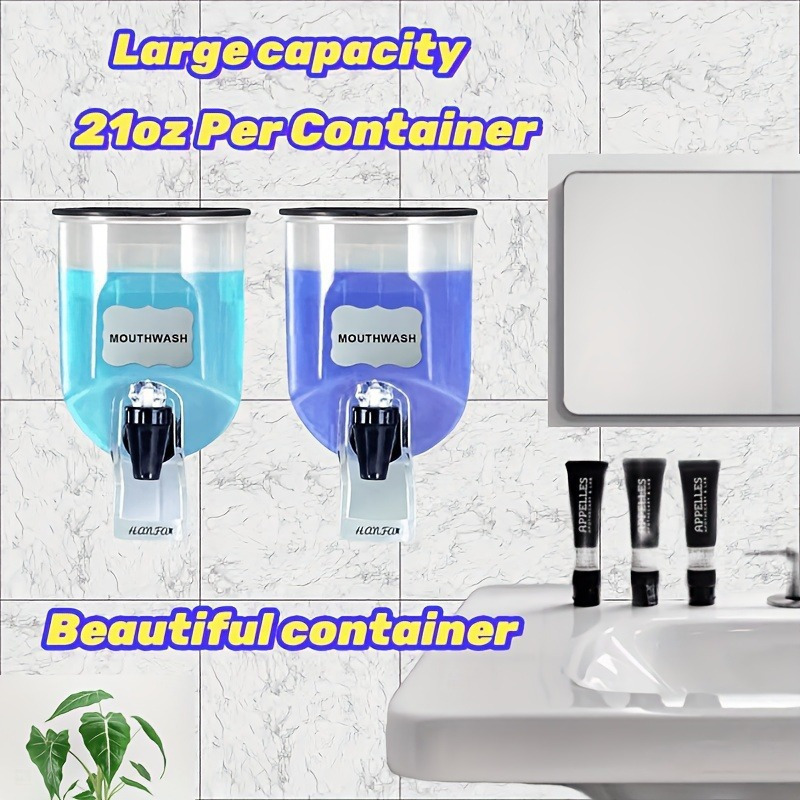 2PCS 600ml Mouthwash Dispenser - Home Bathroom Freshener ulasan dan harga