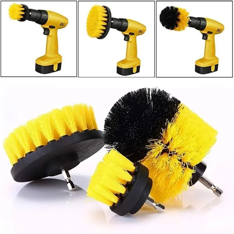 3 pcs/set drill brush set powe - Home Bathroom Cleaning Machine ulasan dan harga