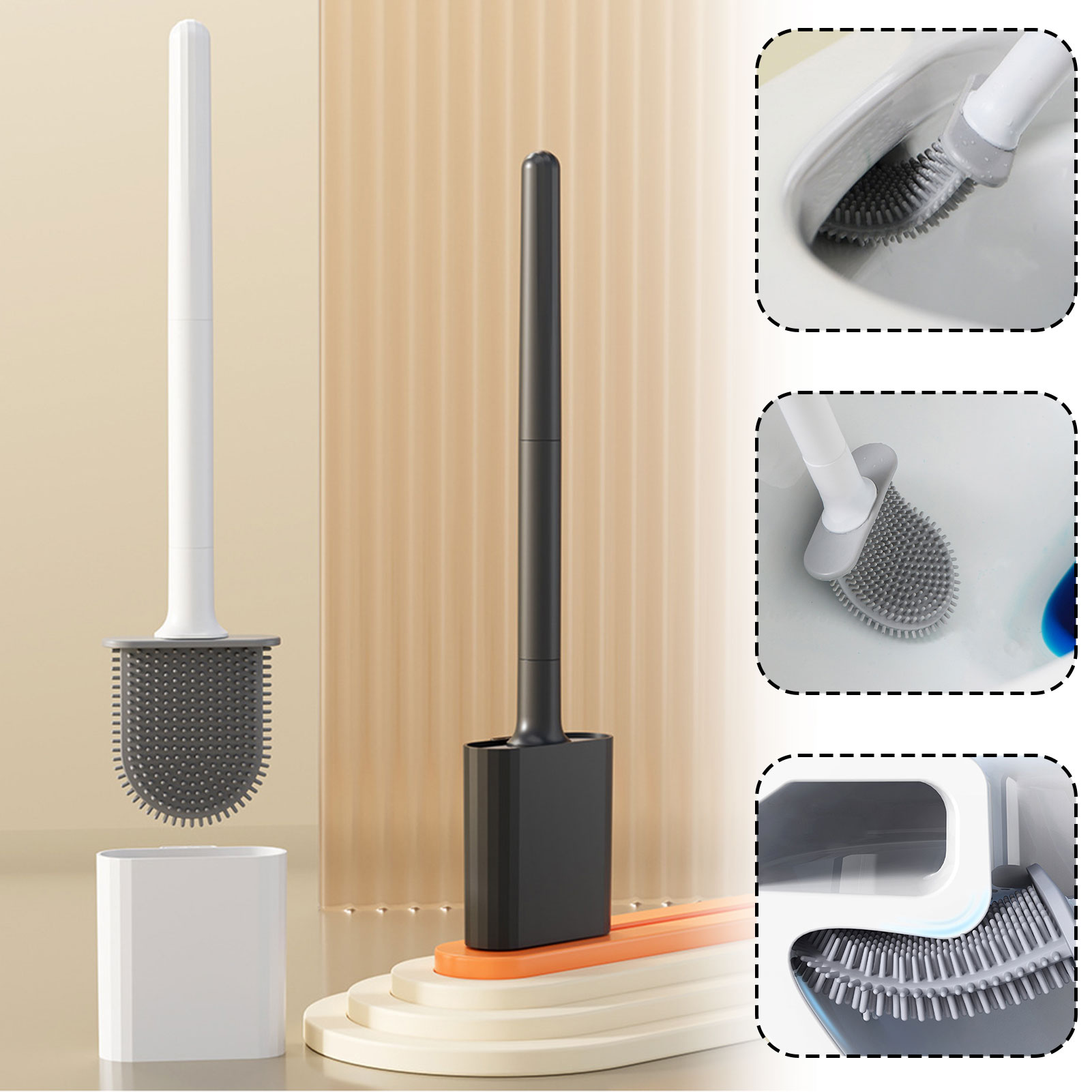 Silicone Toilet Brush With Hol - Toilet Brush Holder ulasan dan harga