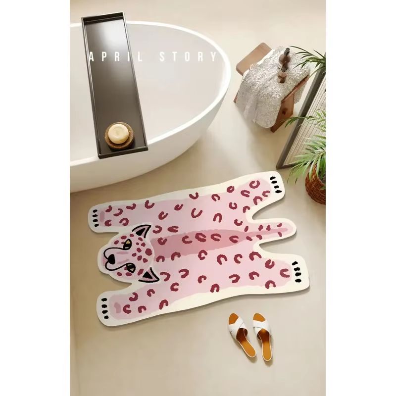 VIKAMA Ins Light Pink Leopard  - Home Made Bathroom Vanity ulasan dan harga