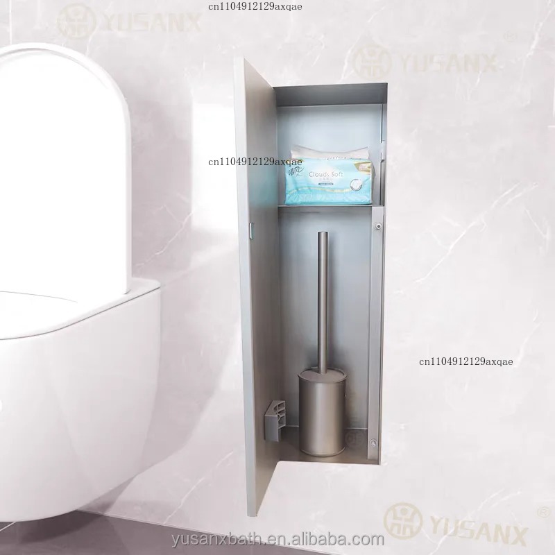 304 Stainless Steel Embedded W - Toilet Brush Holder ulasan dan harga