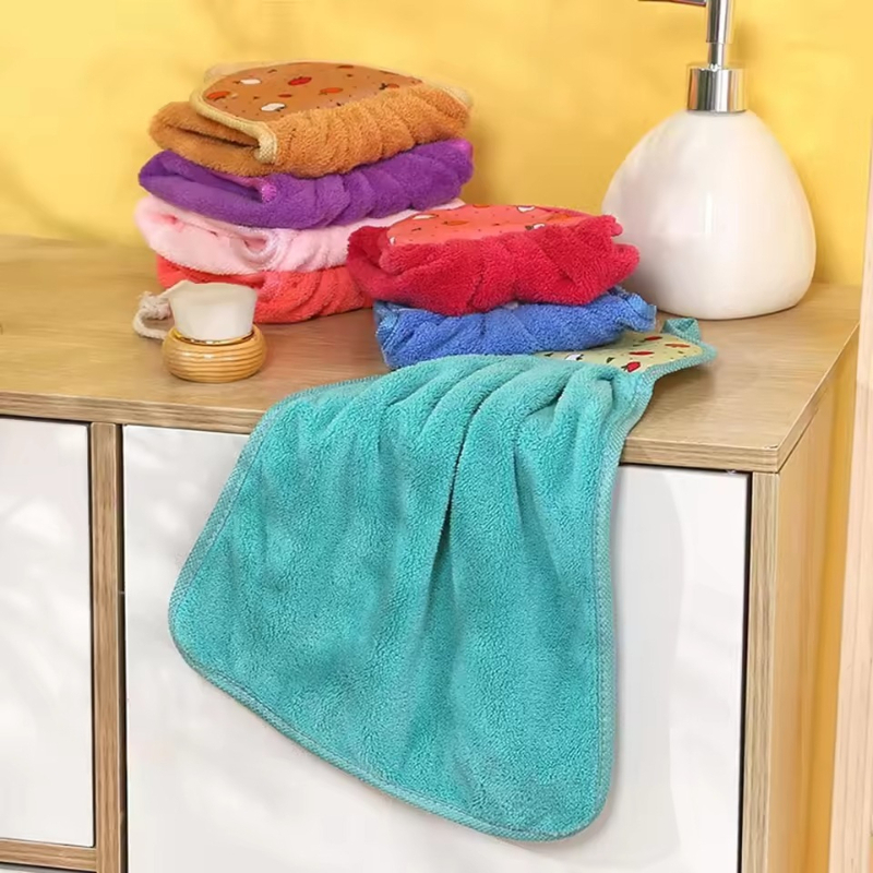4PCS Small Hand Towels Hanging - Home Bathroom Cleaning ulasan dan harga