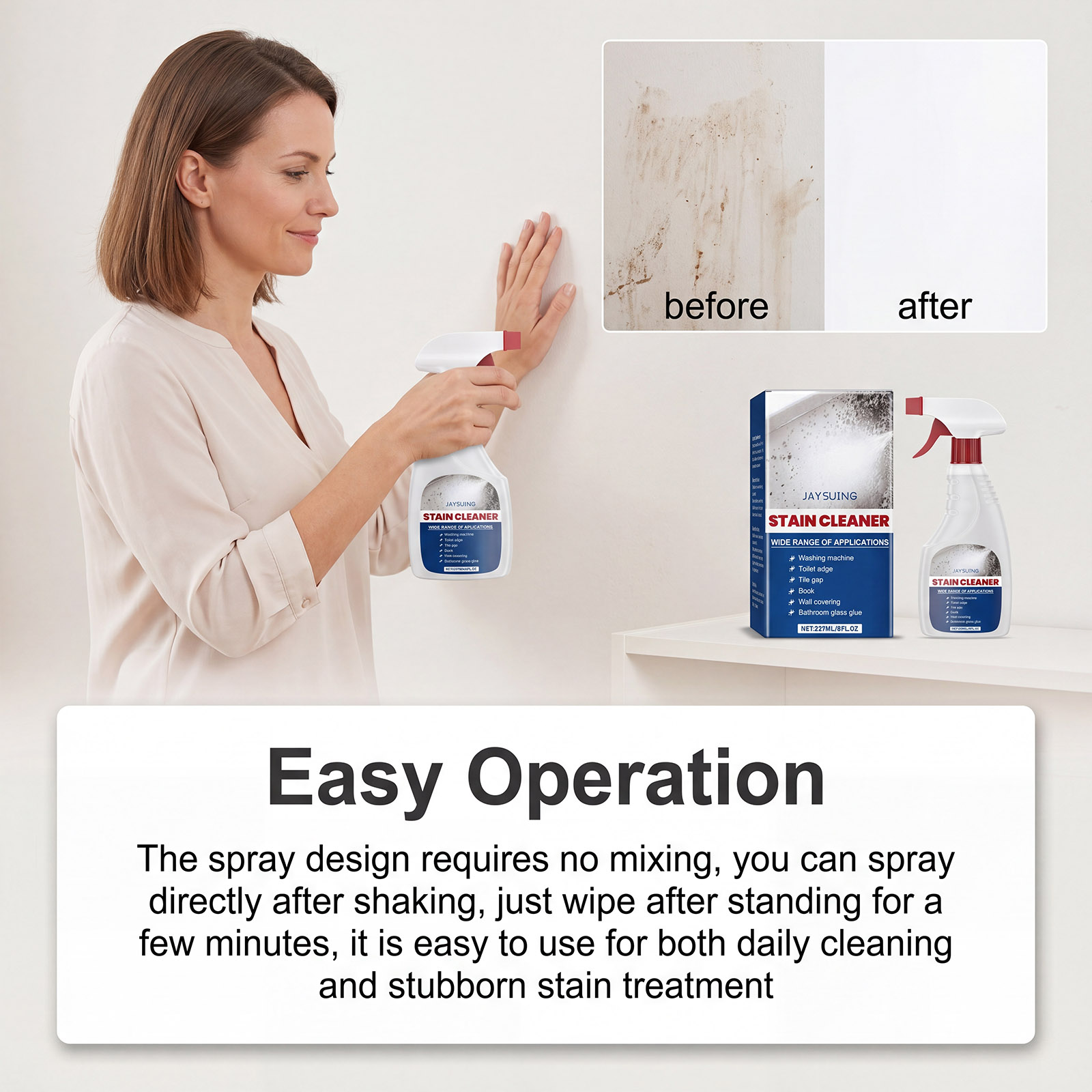 Mildew Remover Wall Spray Clea - Home Bathroom Cleaning ulasan dan harga